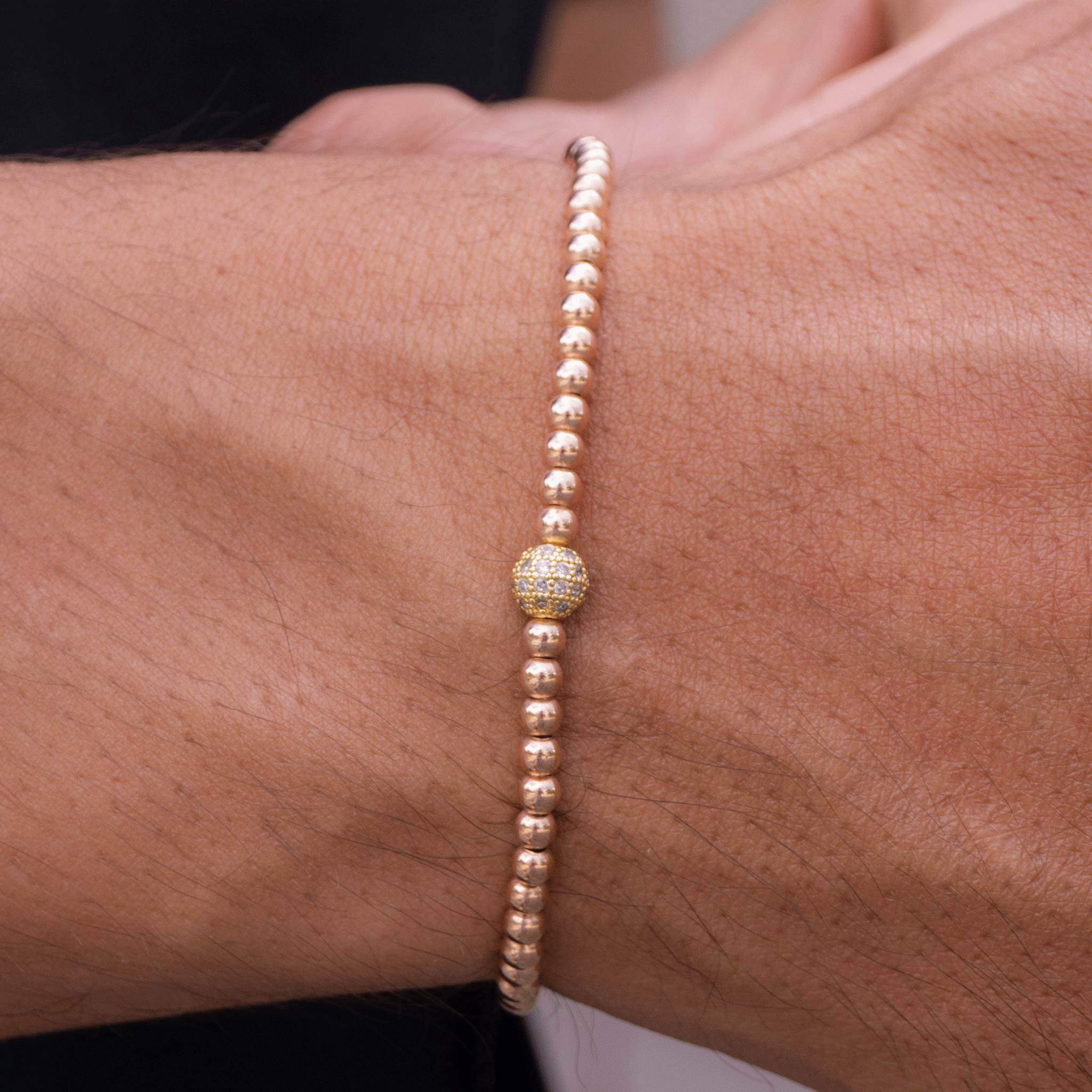 JOYA ROSE GOLD BALIN 3MM Y HERRAJE