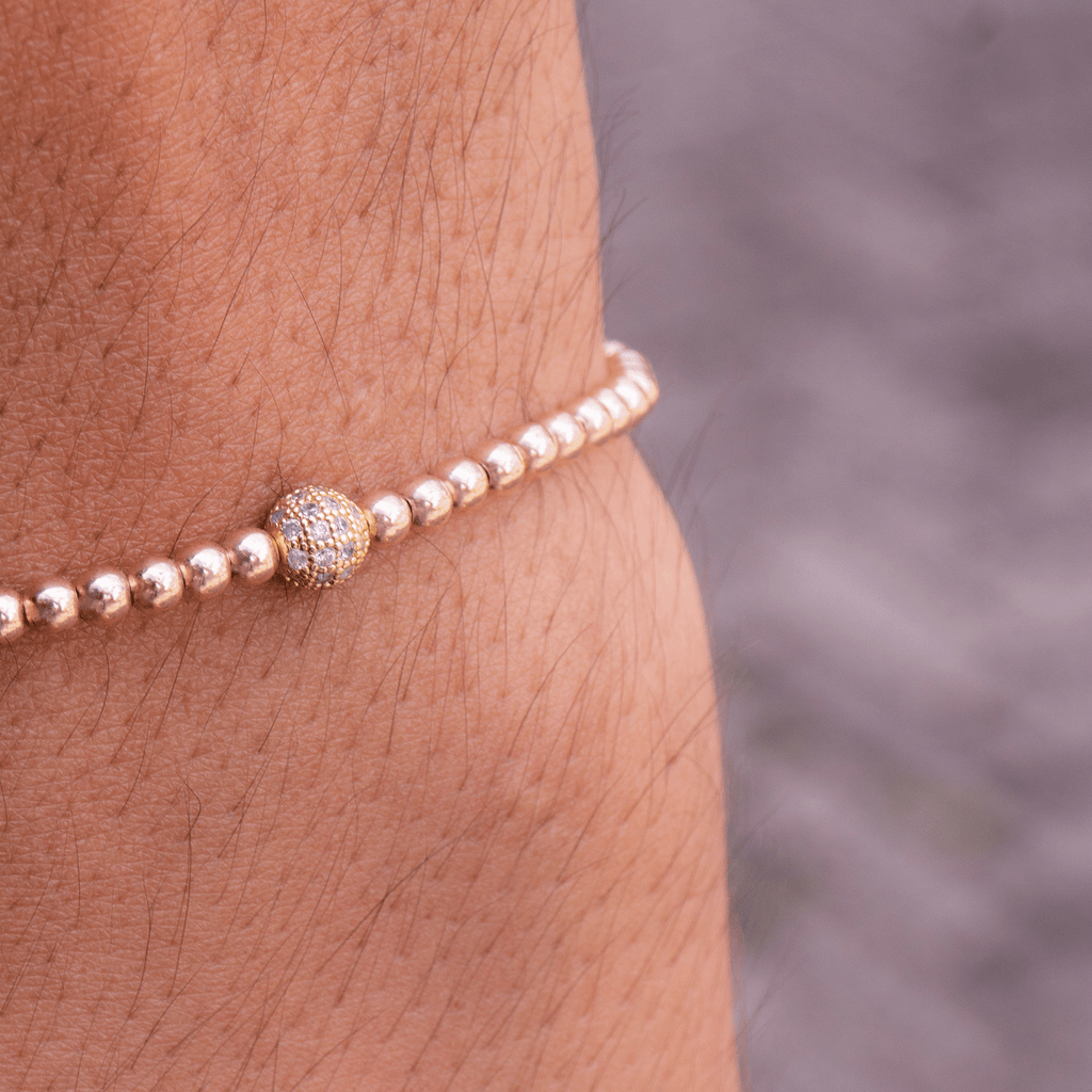 JOYA ROSE GOLD BALIN 3MM Y HERRAJE