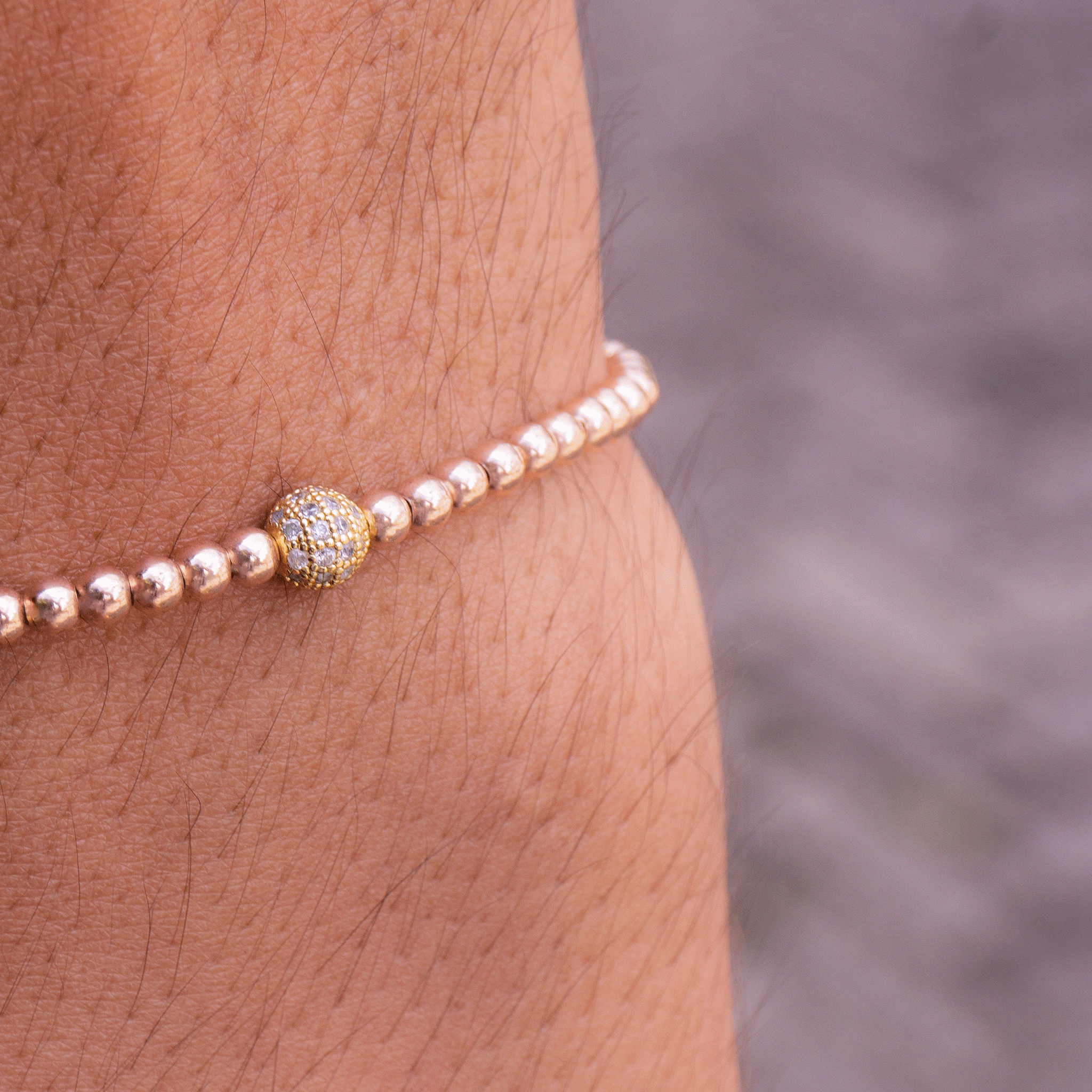 JOYA ROSE GOLD BALIN 3MM Y HERRAJE