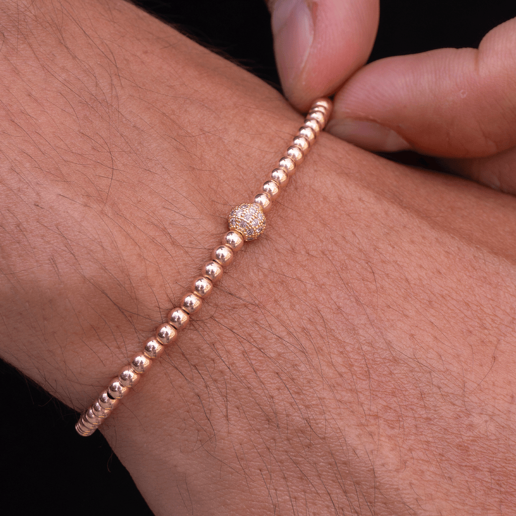 JOYA ROSE GOLD BALIN 3MM Y HERRAJE